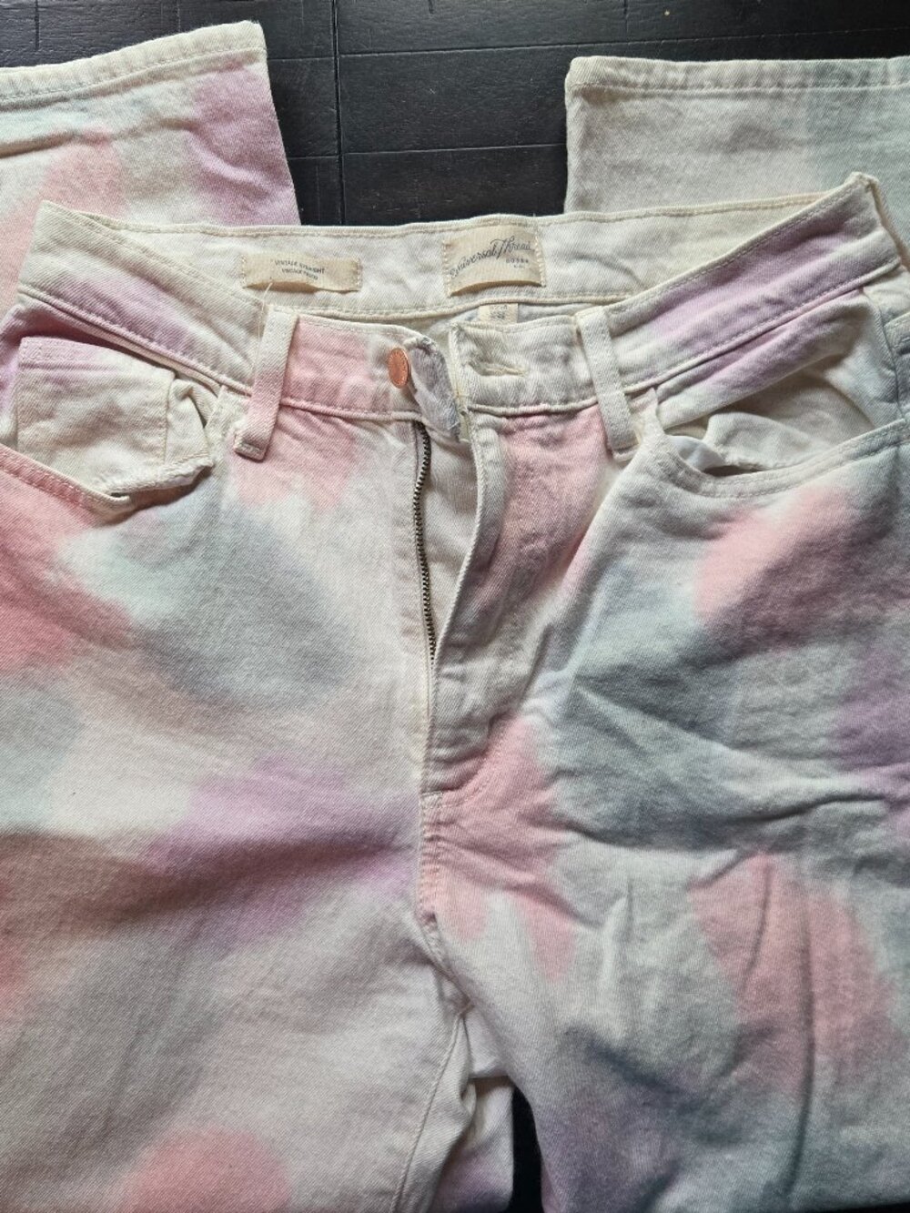 Universal Threads 8 Tie Dye Pink Blue Jeans